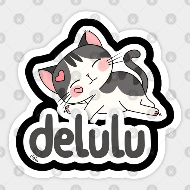 Delulu Cat Sticker by MaystarUniverse